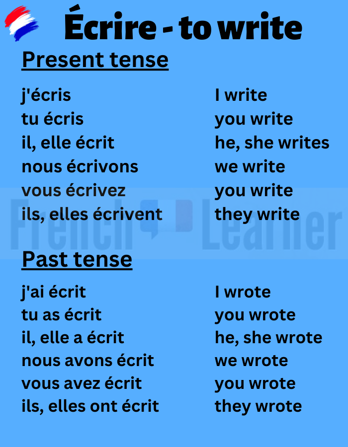 Écrire to write