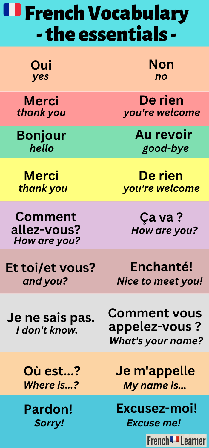 French Vocabulary: 100 Lists For Beginners + Learning Tips