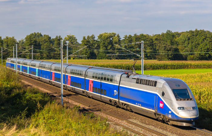 Image of a train in France