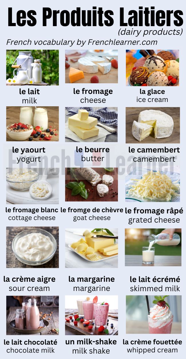 French Dairy Products Vocabulary