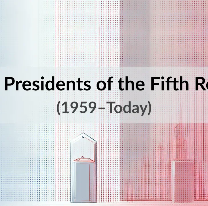 French Presidents of the Fifth Republic &mdash; De Gaulle to Macron