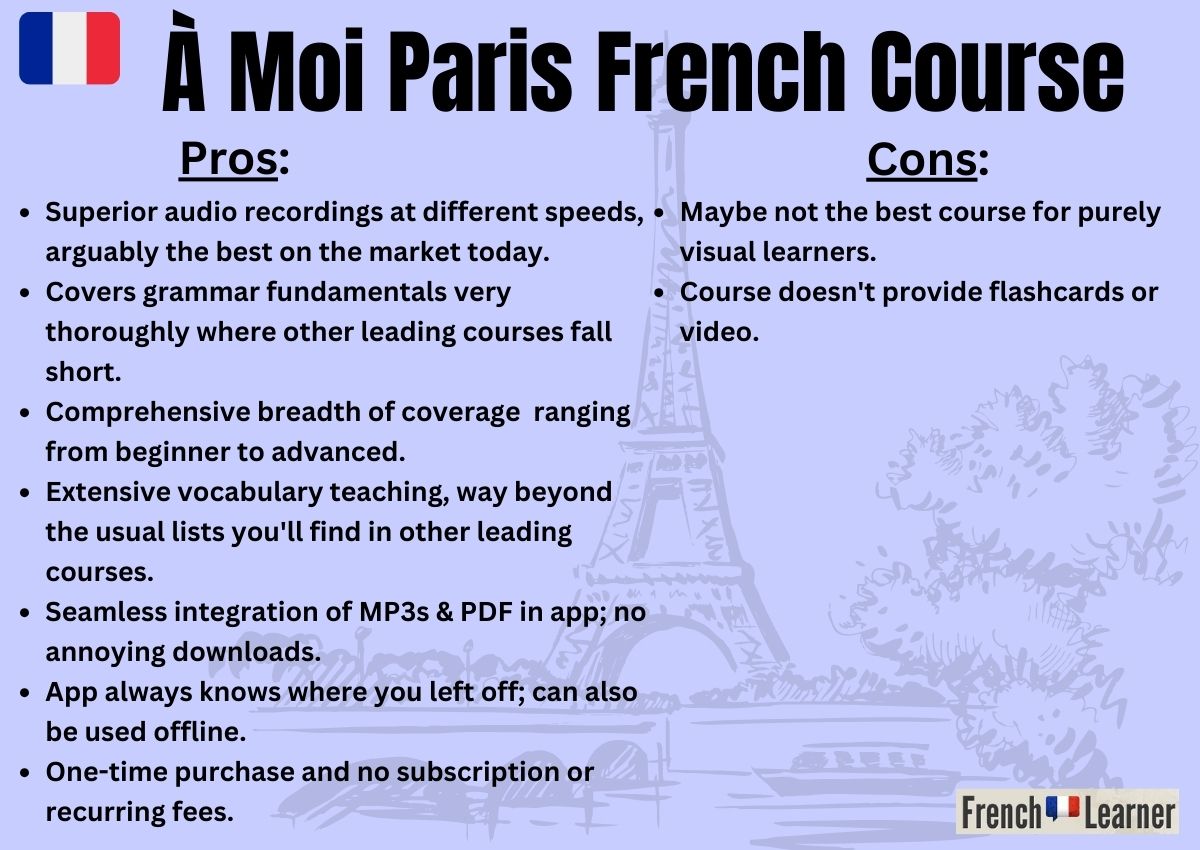 A Moi Paris pros and cons