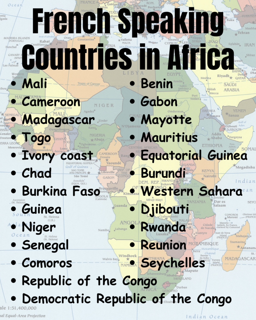 French speaking countries in Africa
