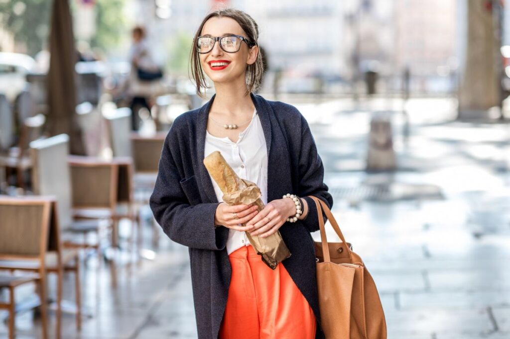 Women with baguette