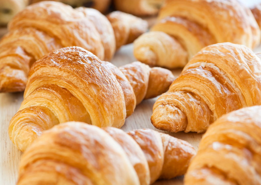 Freshly baked croissants