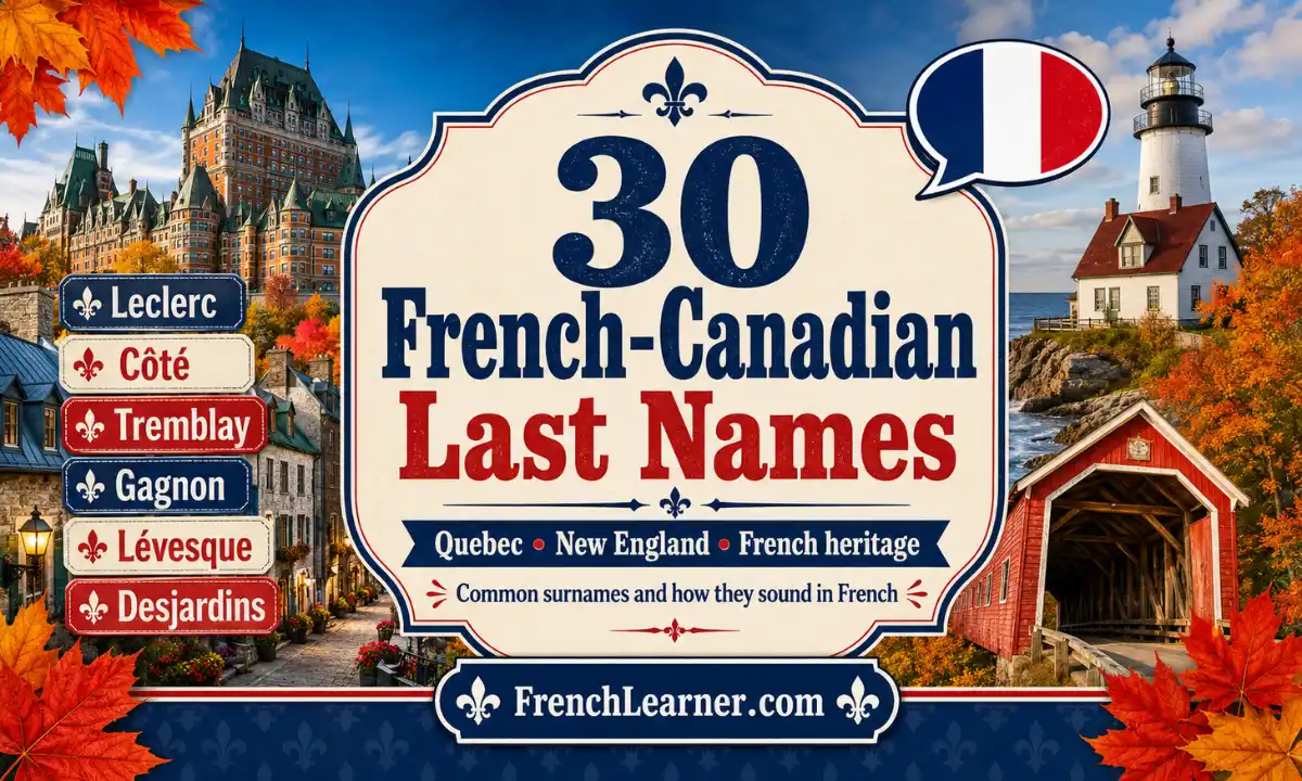 French-Canadian last names &ndash; Common surnames and how they sound in French