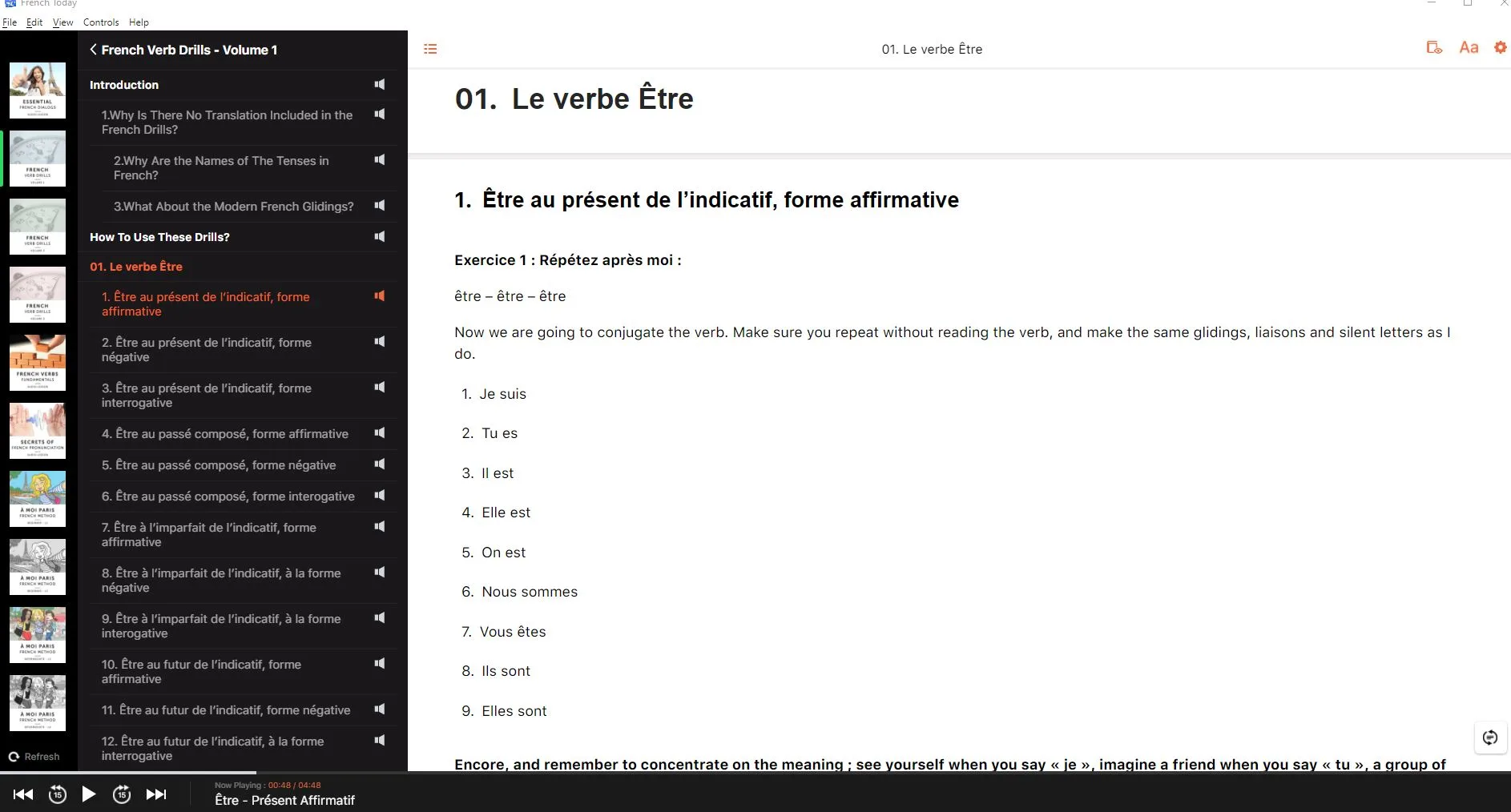French Verb Drills - Image of the course