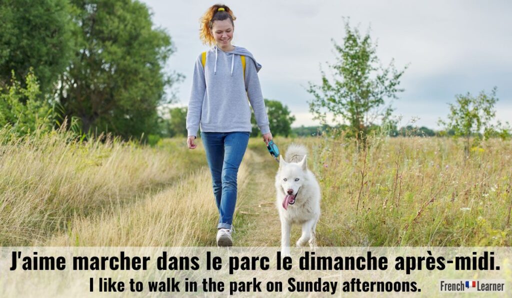 Example of how to use the French verb "marcher".