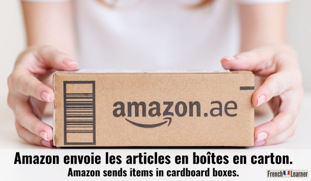 Example of how to use "boîte" (box) in French.