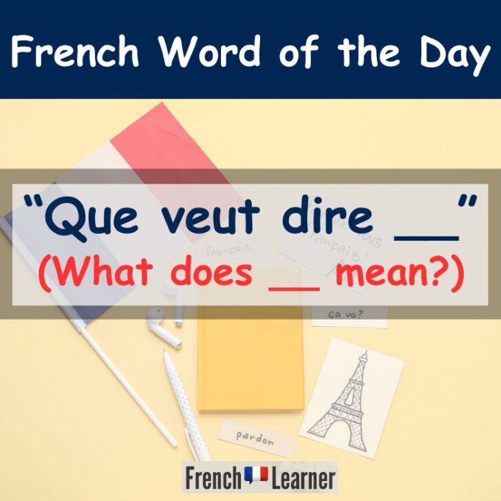 Que veut dire – “How do you say” in French