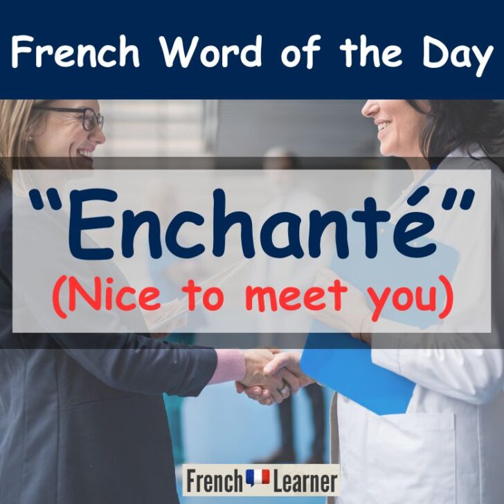Enchanté – Nice to meet you!