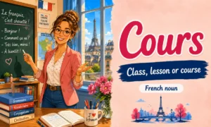 Cours – Class, lesson, corus – French Noun – French Word of the Day