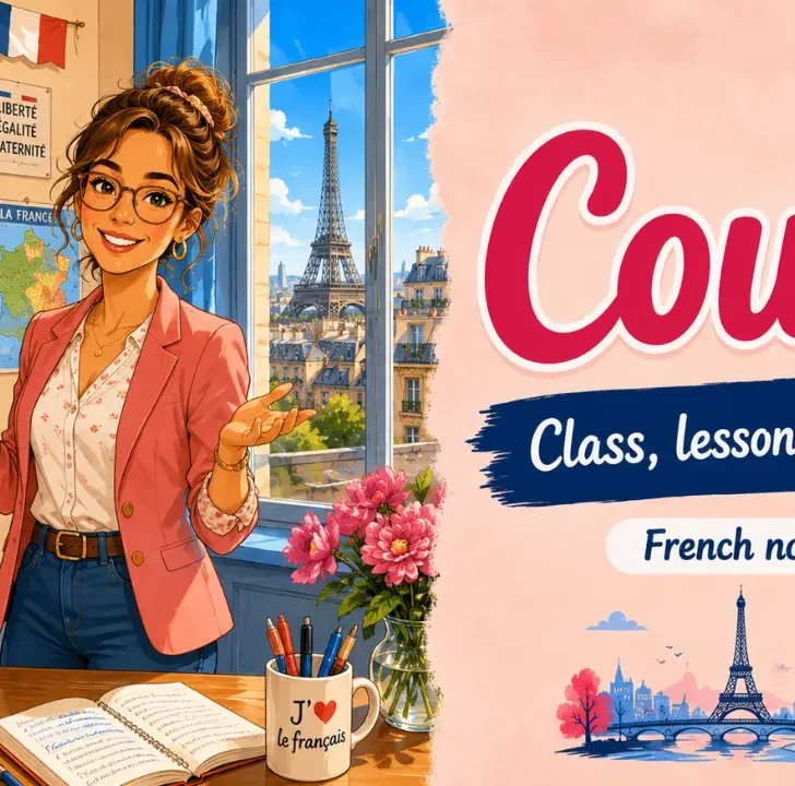 Cours — Meaning, pronunciation, examples with native audio