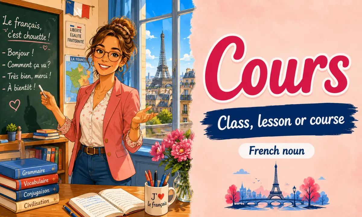 Cours – Class, lesson, corus – French Noun – French Word of the Day