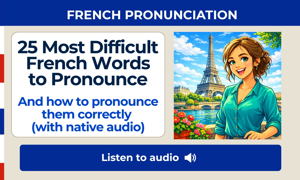 25 Most Difficult French Words to Pronounce &mdash; And how to pronounce them correctly (with native audio)