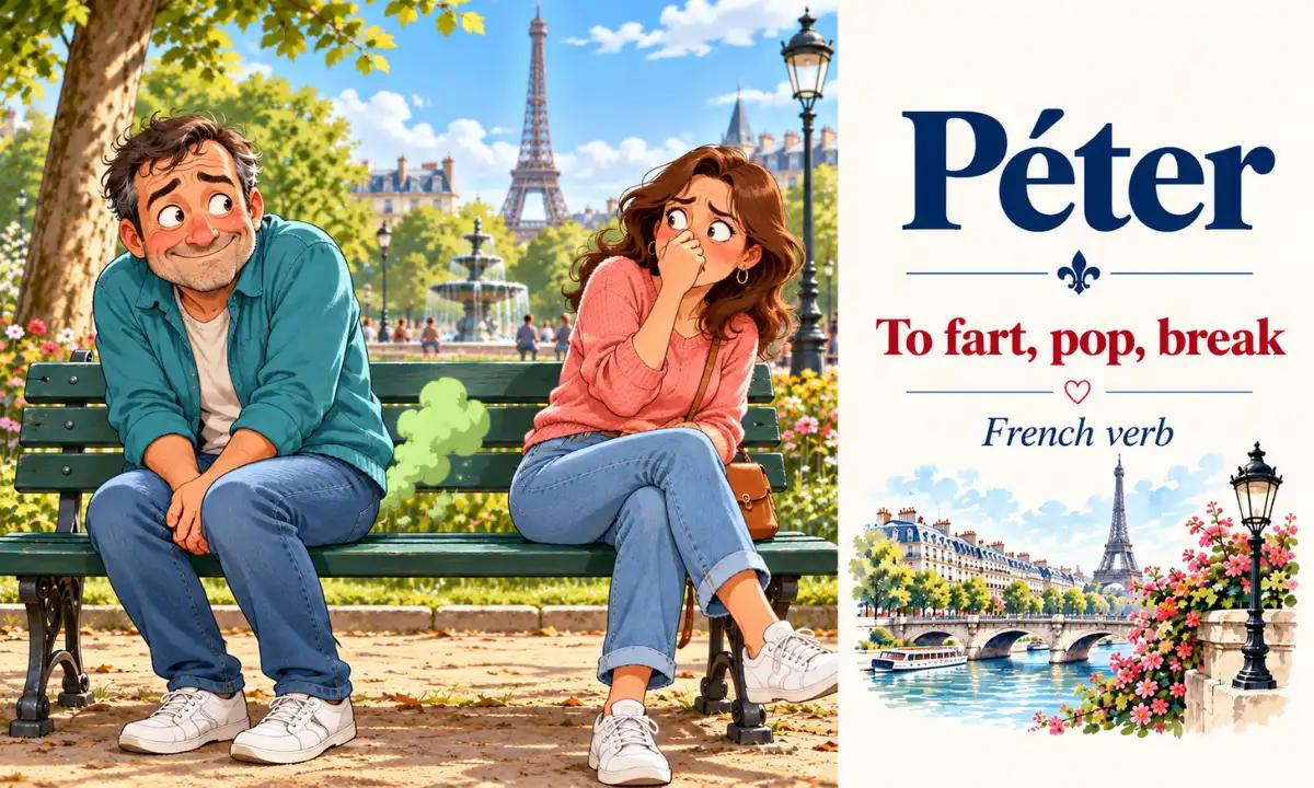 Péter – To fart, pop, burst – French verb