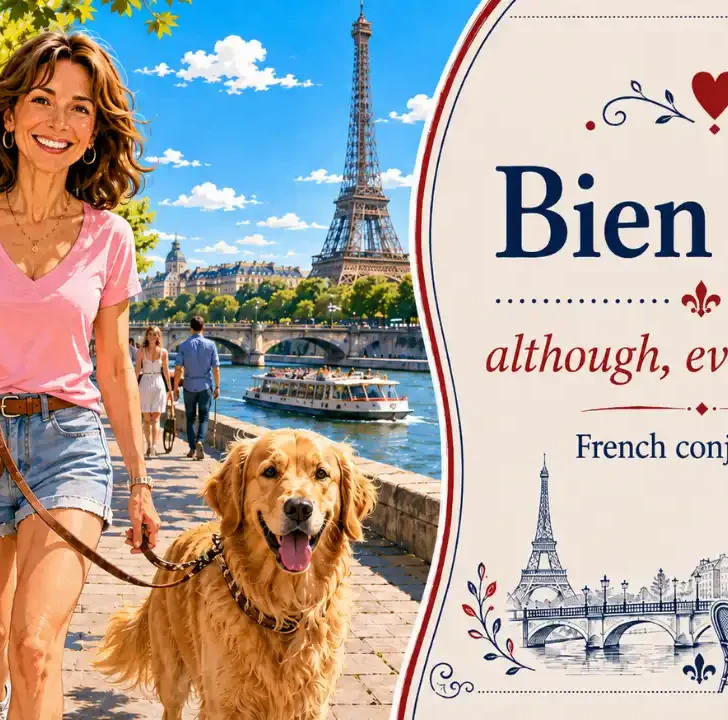 Bien que — Meaning, pronunciation, examples with native audio
