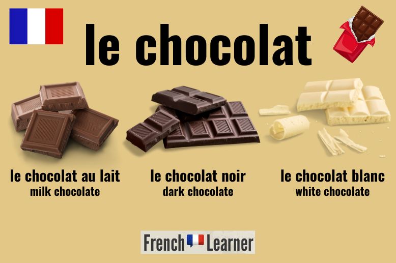 Kinds of chocolate in French