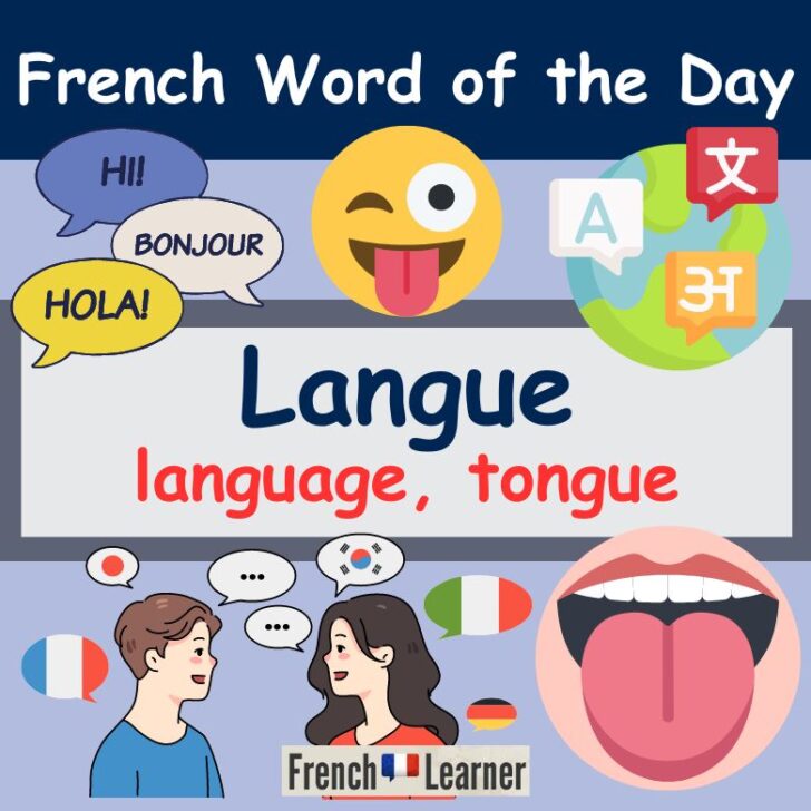 Langue – How to say language, tongue in French