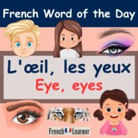 L'œil, les yeux = eye/eyes in French