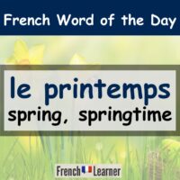le printemps = spring, springtime in French