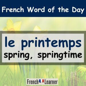 le printemps = spring, springtime in French