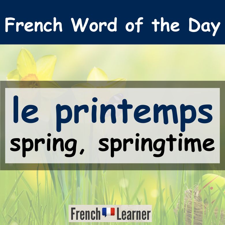 le printemps = spring, springtime in French