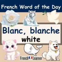 Blanc, blanche - white in French