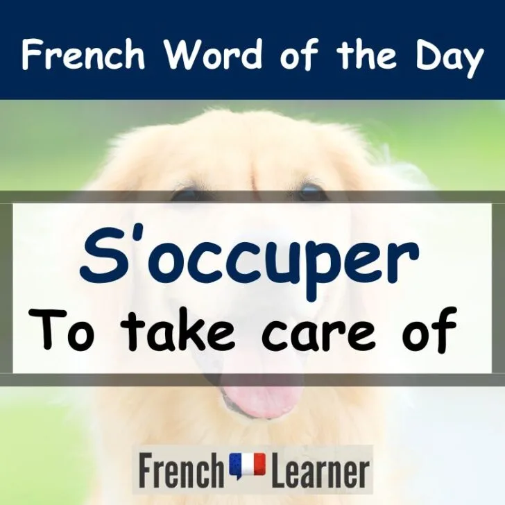 S&rsquo;occuper &ndash; to take care of