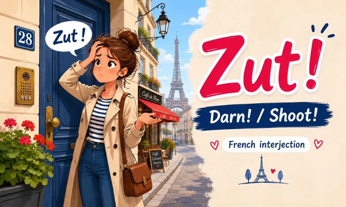 Zut – shoot, darn – French interjection – French Word of the day