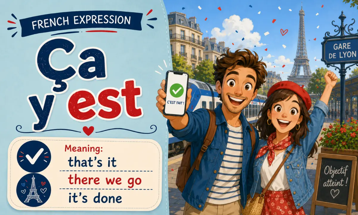 Ça y est – That's it, there we go, it's done – French expression