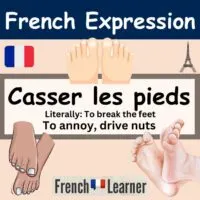 Casser les pieds: French expression - to annoy, drive somebody nuts