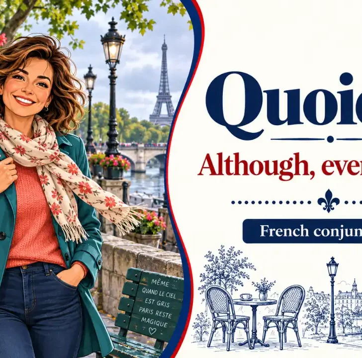 Quoique meaning in French, pronunciation & examples