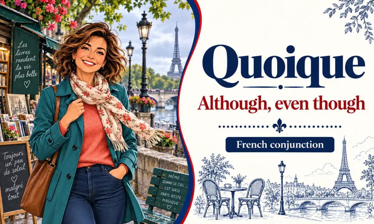 Quoique &ndash; Although, even though &ndash; French conjunction