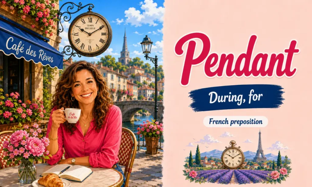 Pendant – during, for – French Preposition – French Word of the Day
