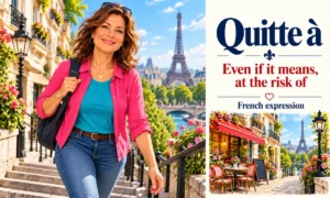 Quitte à – Even if it means, at the risk of – French expression