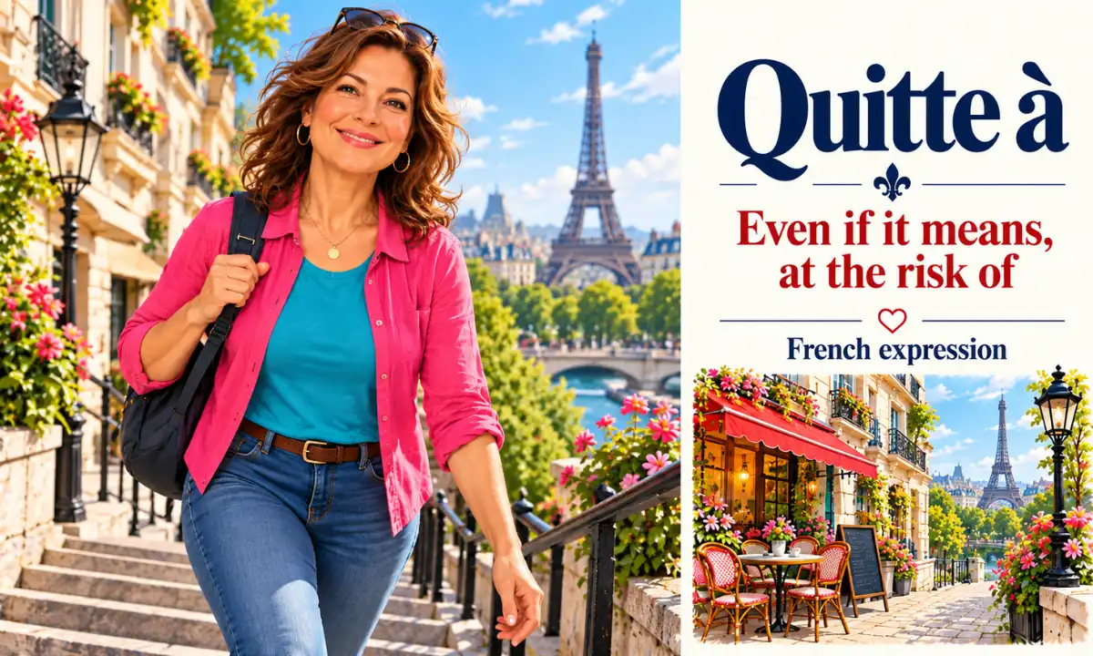 Quitte à – Even if it means, at the risk of – French expression