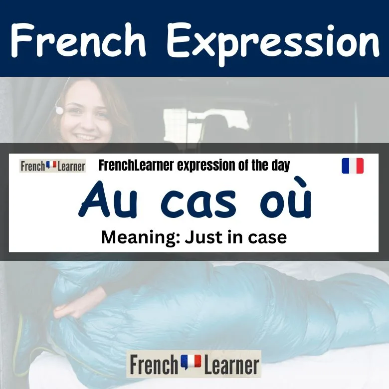 Au cas où - French expression meaning "just in case".