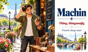 Machin – Thing, thingamajig – French slang noun