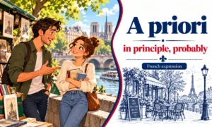 A priori – In principle, probably – French expression