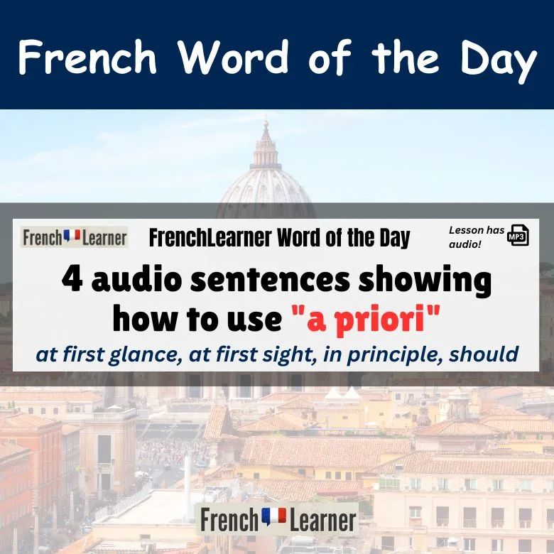 A priori - at first glance, at first sight, in principle, should.