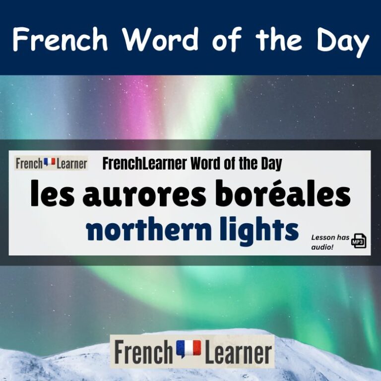 Light Rose Color Example Aurores boréales - Northern Lights | FrenchLearner