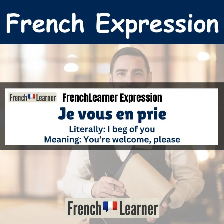 Je vous en prie - You're welcome, please