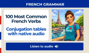 100 Most Common French Verbs — Conjugation tables with native audio