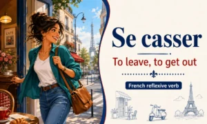 Se casser – To leave, to get out – French reflexive verb