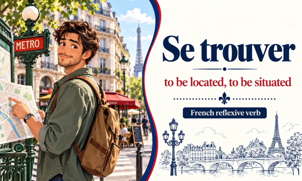 Se trouver &ndash; to be located, to be situated &ndash; French reflexive verb