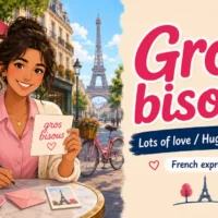 Gros bisous &ndash; Lots of love / Hugs and kisses &ndash; French expression