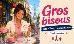 Gros bisous – Lots of love / Hugs and kisses – French expression