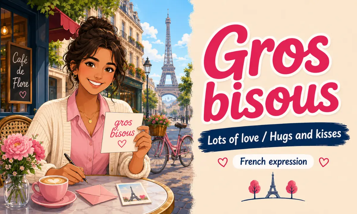 Gros bisous – Lots of love / Hugs and kisses – French expression