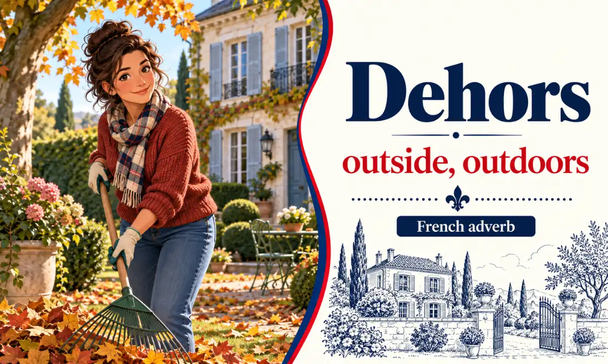 Dehors – Outside, outdoors – French adverb